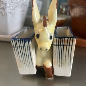 Charming Ceramic Donkey Planter